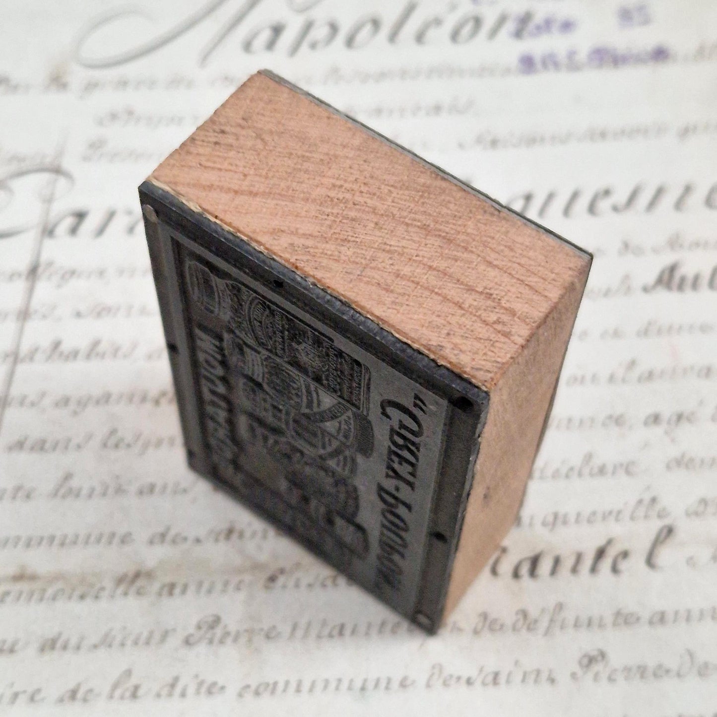 Tampon publicitaire ancien « Grey-Poupon Moutarde »