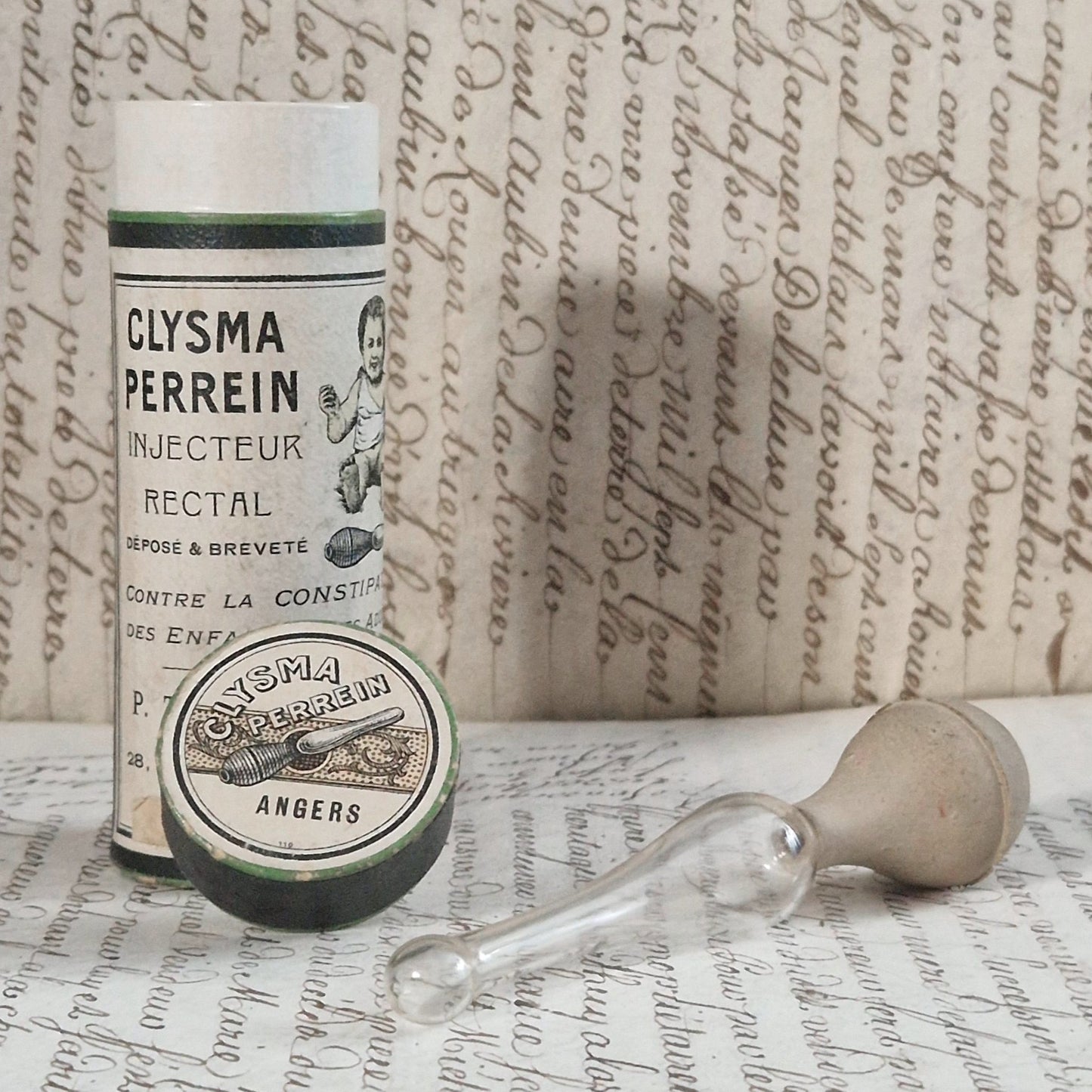 Rare antique rectal injector - "Clysma Perrein"