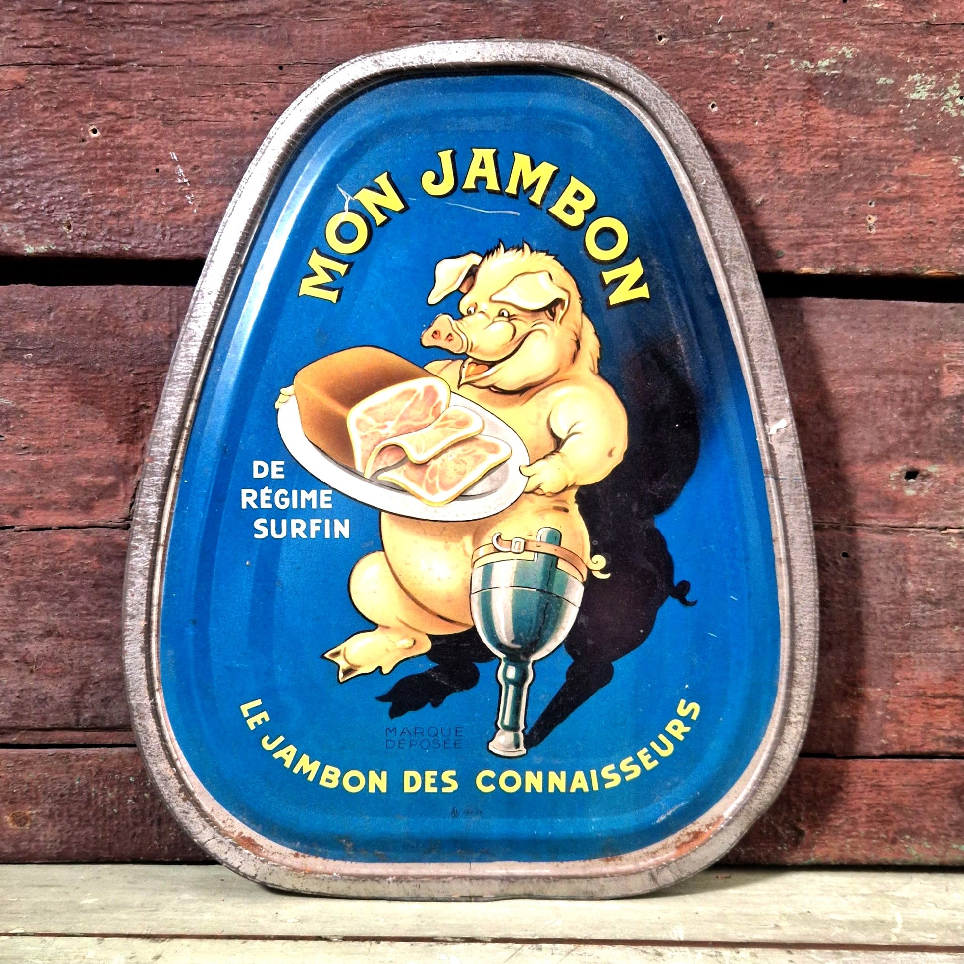 jambon cochon plaque publicitaire