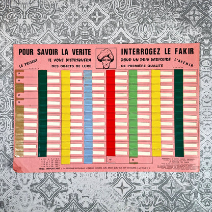 jeu ancien interrogez le fakir vente amusante 1950