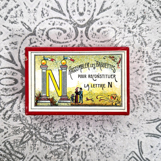 jeu ancien patriote lettre n bois