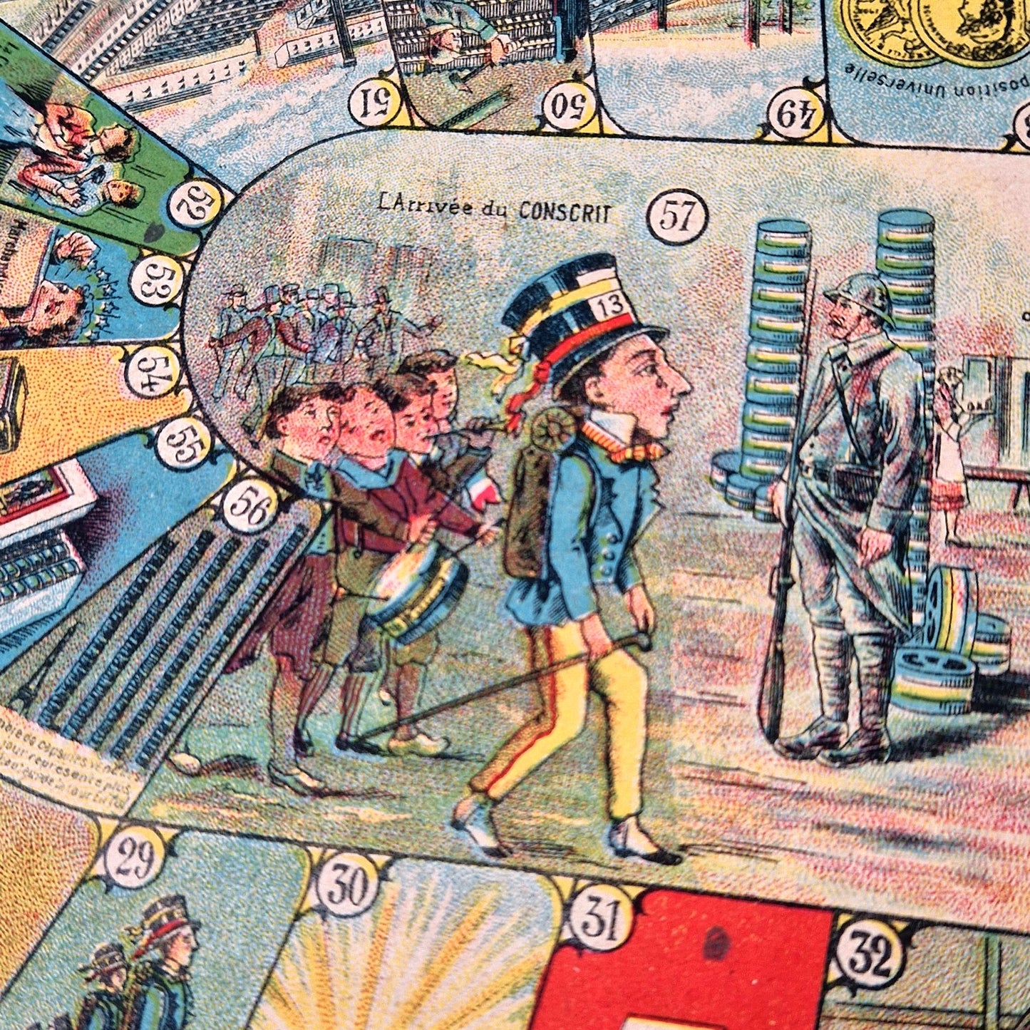 jeu chromolithographie fil au conscrit