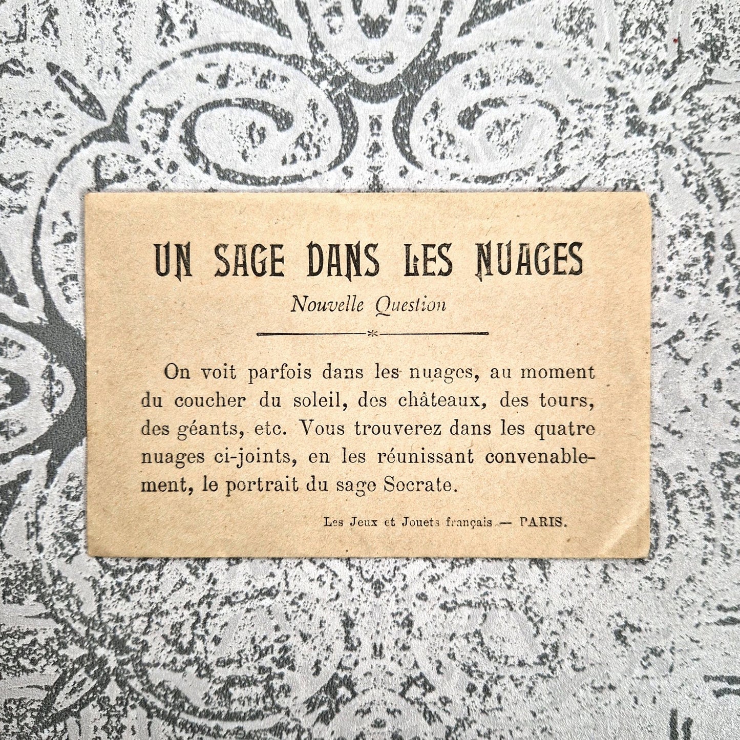 jeu nuages ancien philosophe