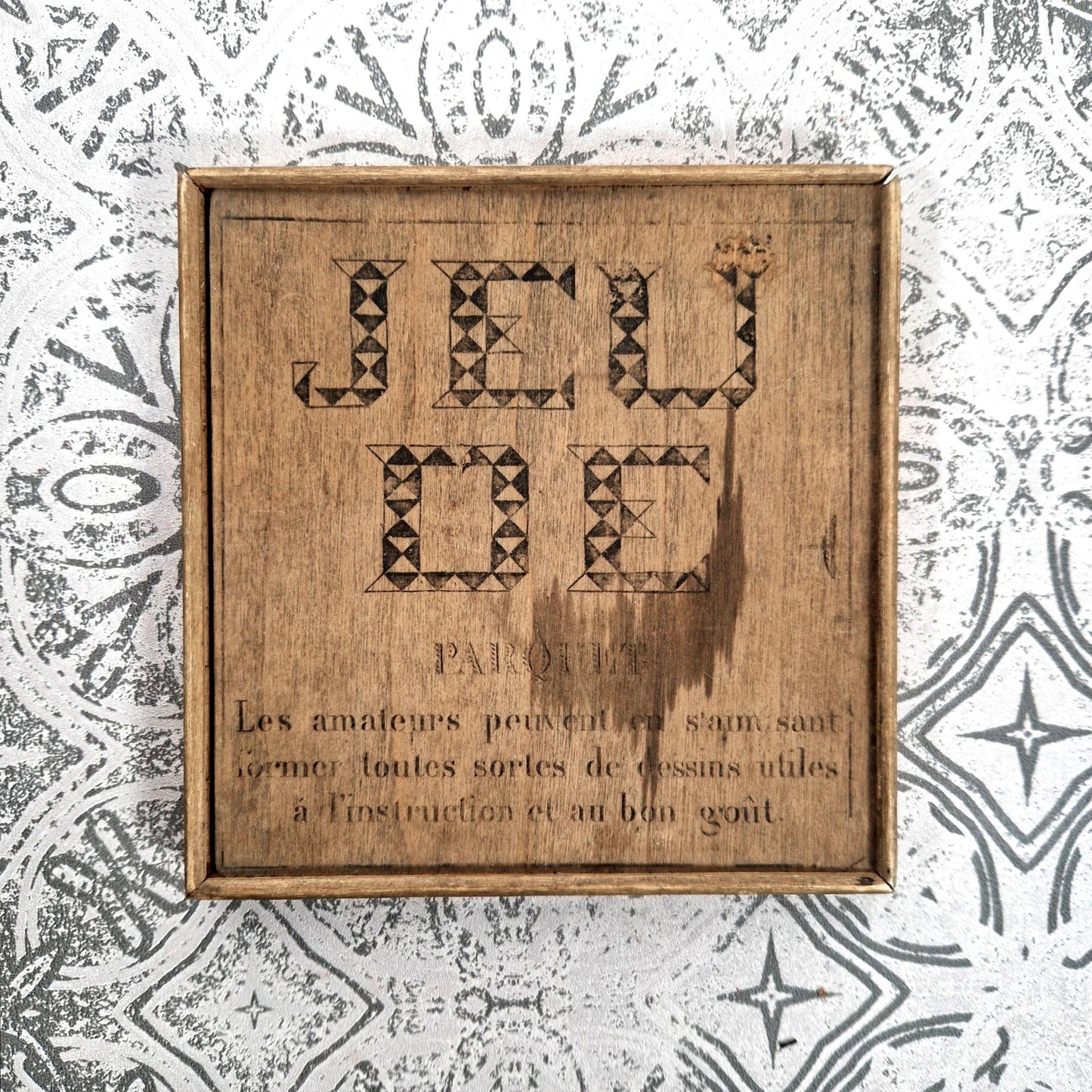 jeu parquet bois ancien pédagogique