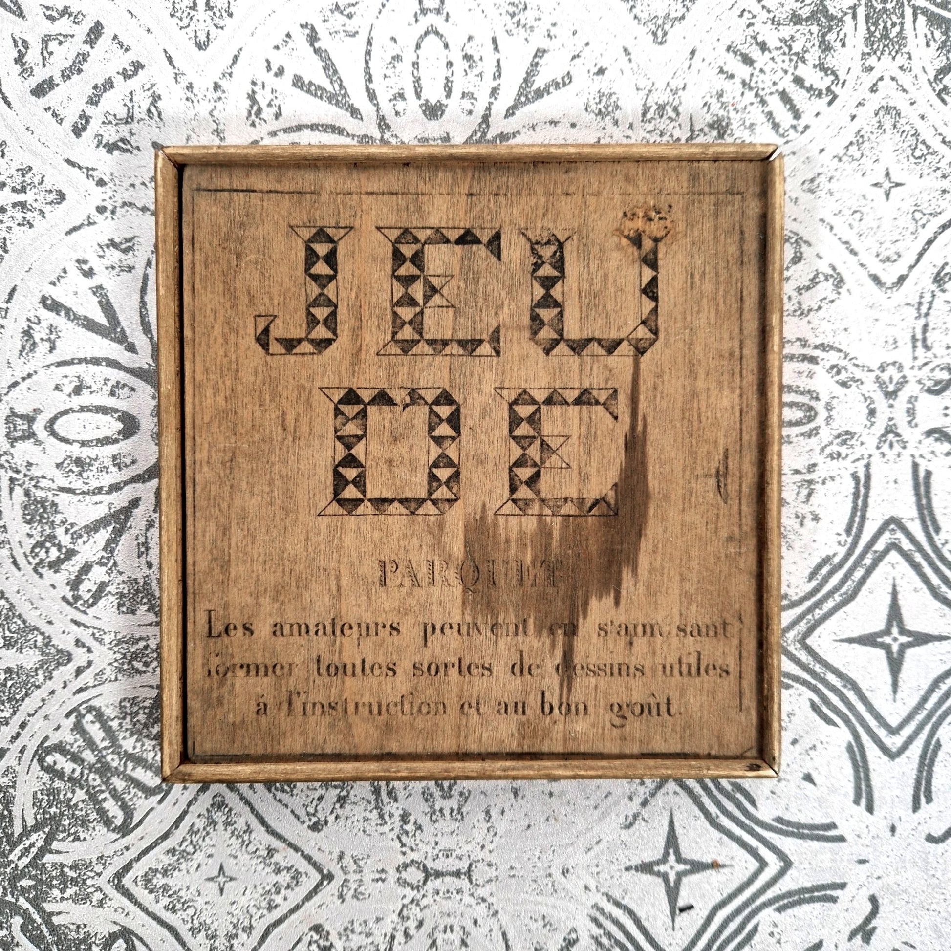 jeu parquet bois ancien pédagogique