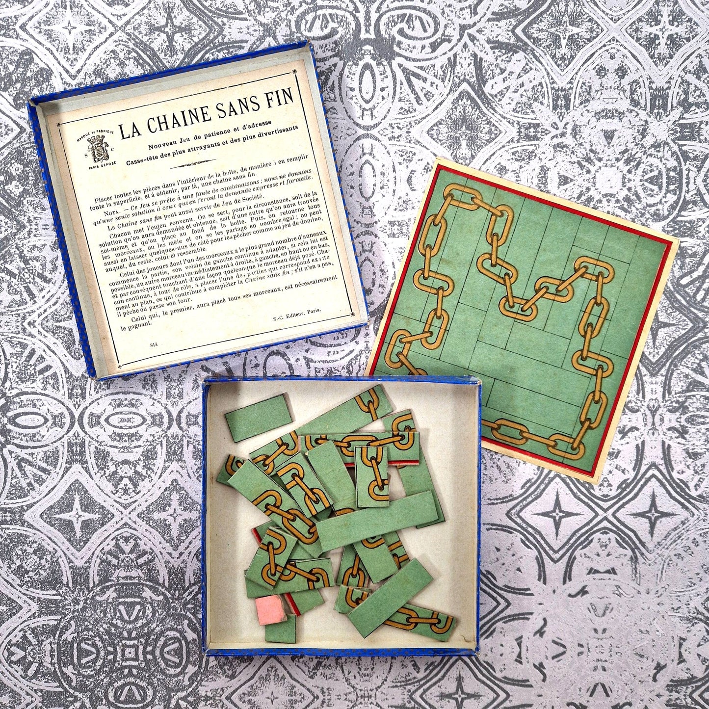 jeu de patience art nouveau éditeur SC