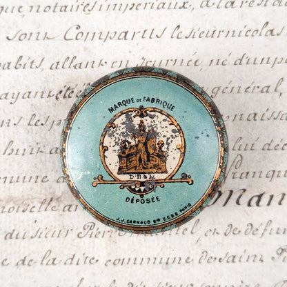 Jolie Boîte publicitaire monogramée - Vers 1900
