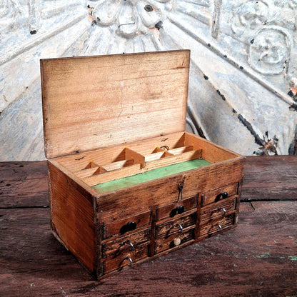 layette horloger bijoutier bois ancien