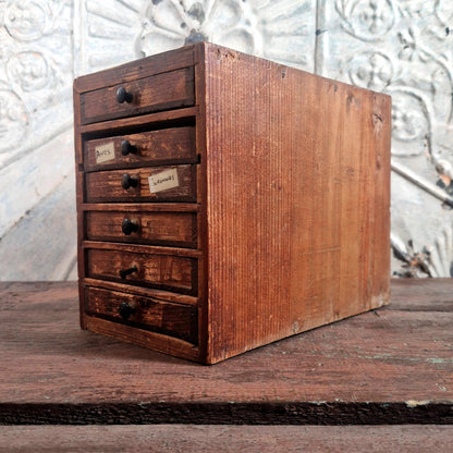 layette horloger tiroirs bois ancien