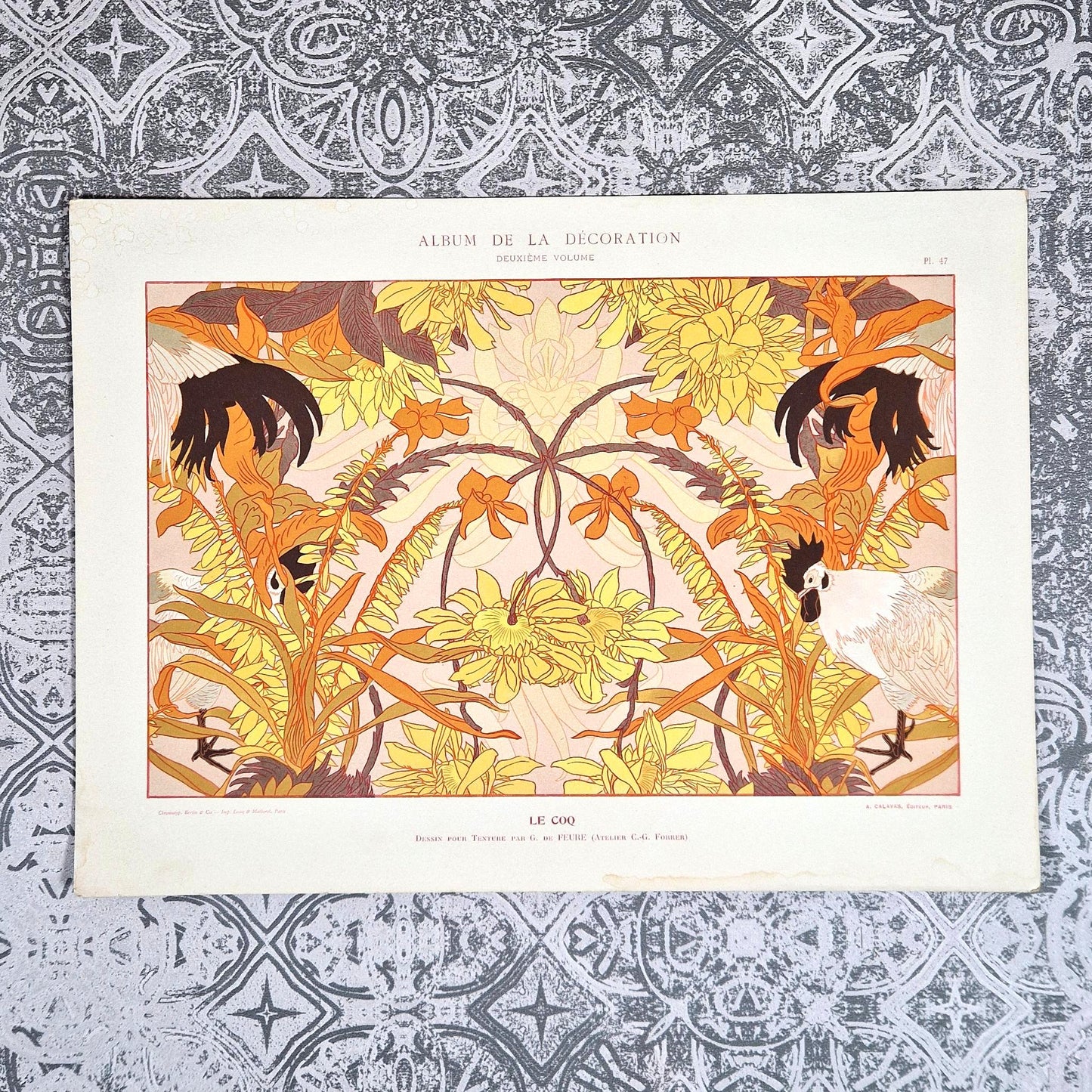 le coq georges de feure art nouveau calavas