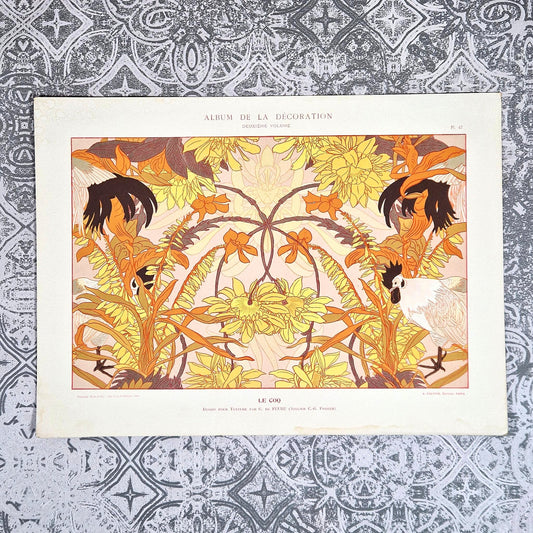 le coq georges de feure art nouveau calavas