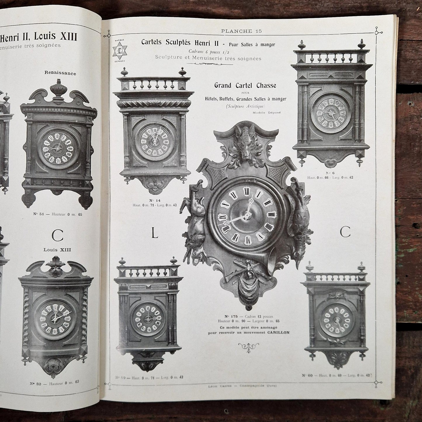leon carrez clockmakers catalogue