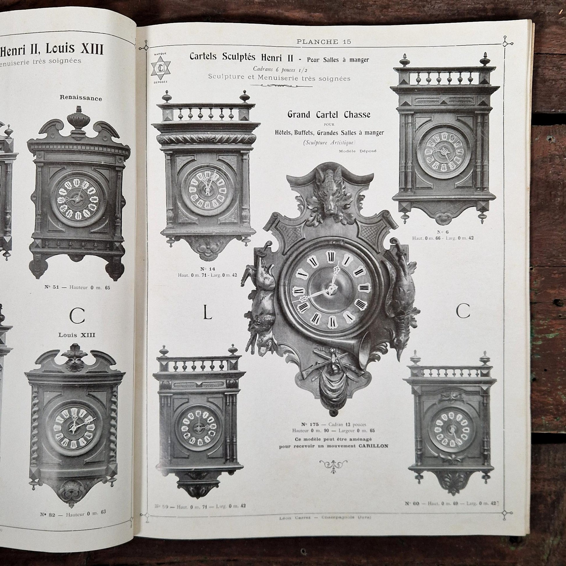 leon carrez clockmakers catalogue