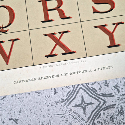 lettering vintage red black typography