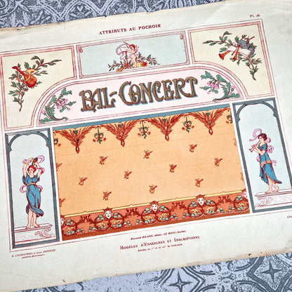 lettrage bal concert pochoir