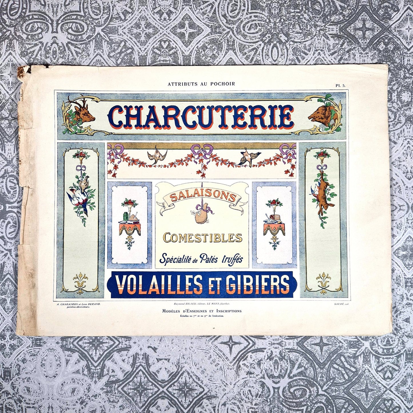 lettrage charcuterie pochoir