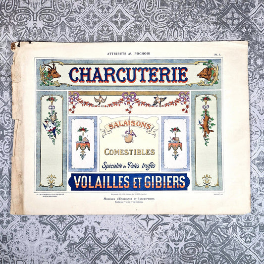 lettrage charcuterie pochoir