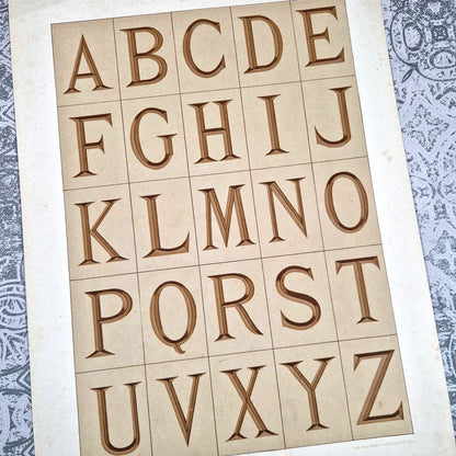 lettres architecturales belle epoque pochoir