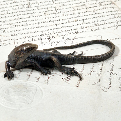 lezard bronze naturaliste belle epoque