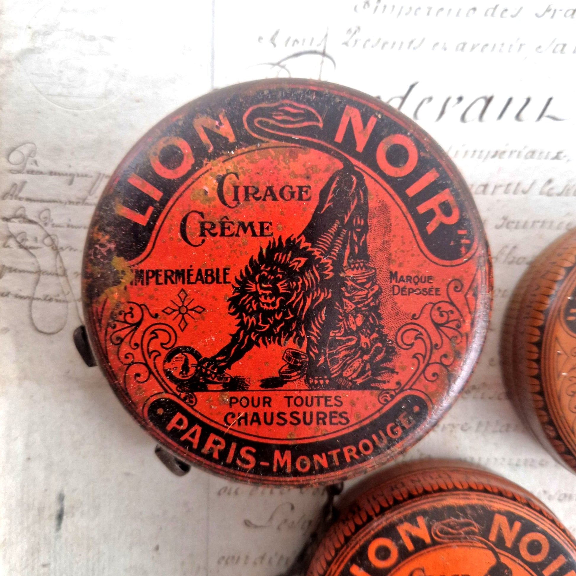lion noir cirage boite ancienne