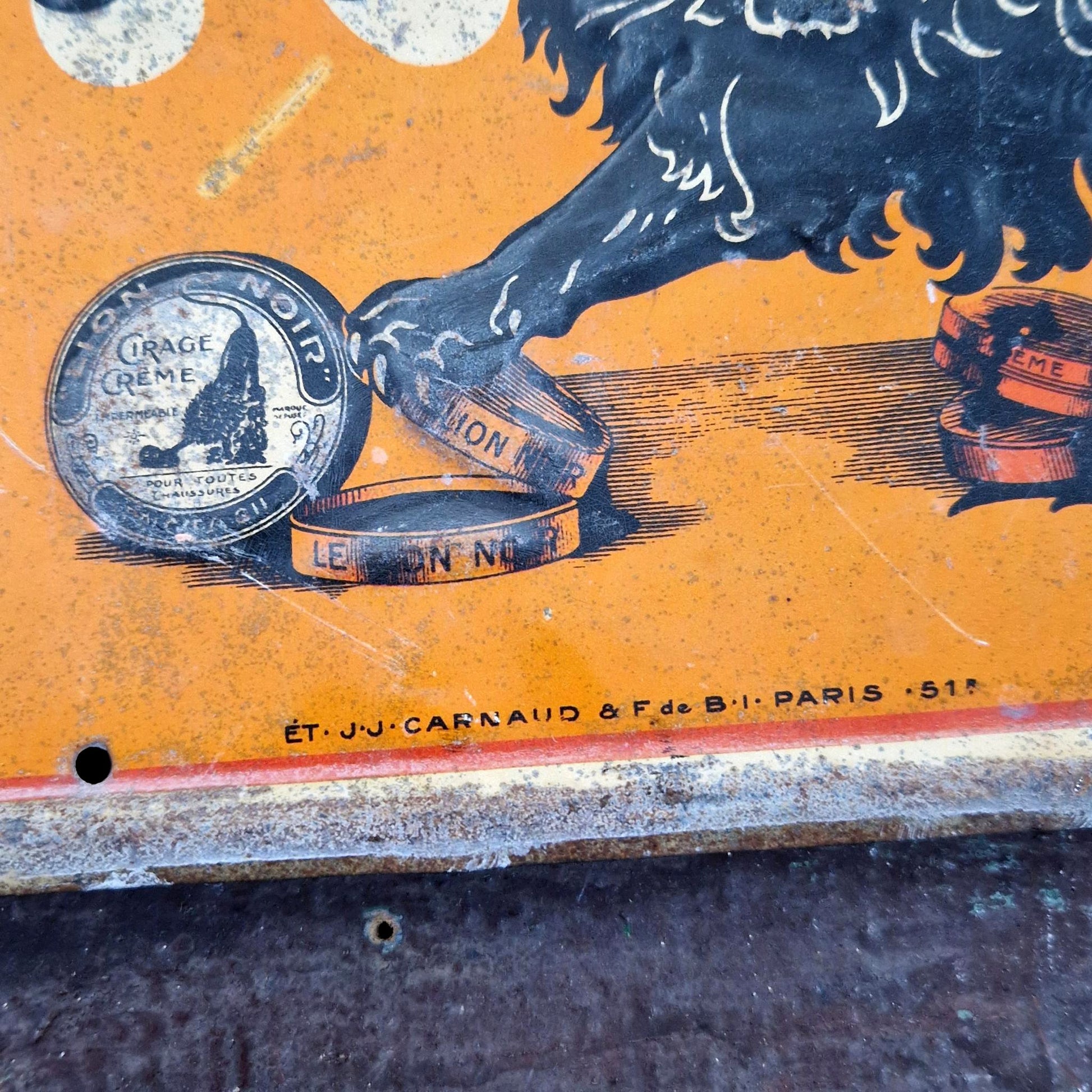 lion noir polish metal sign