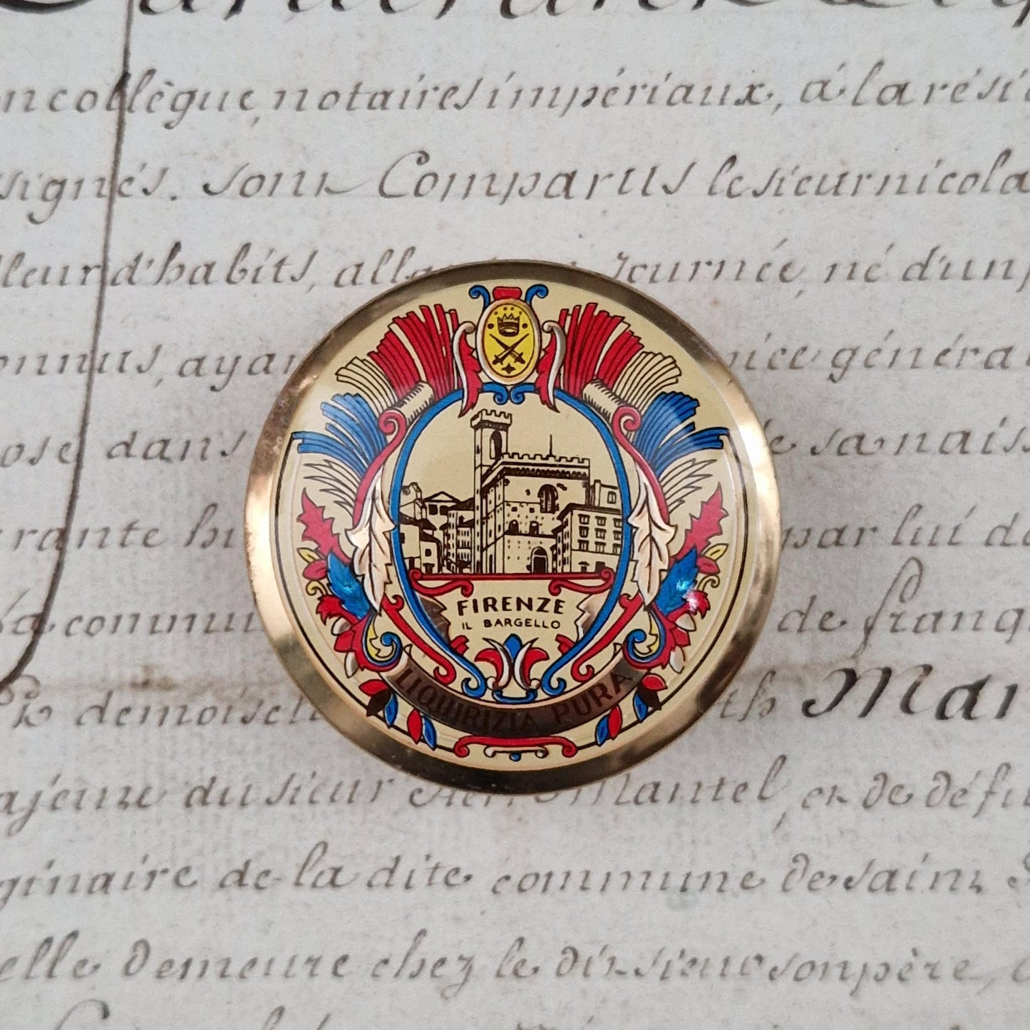 Boîte ancienne « Liquirizia Pura – Firenze Il Bargello »