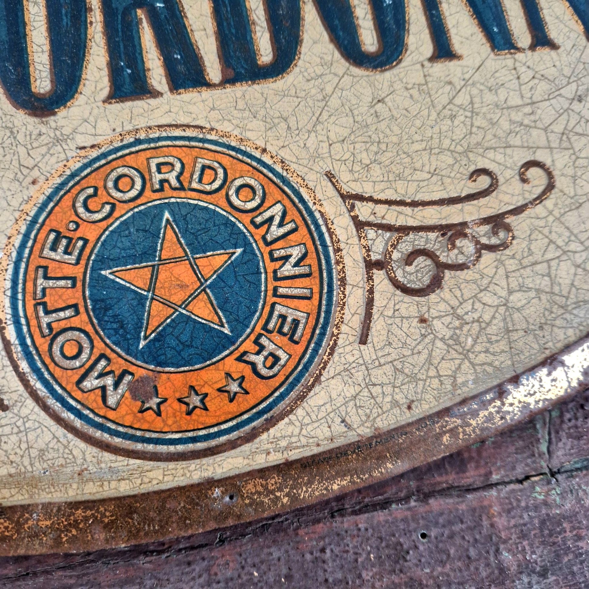 lithographed beer sign motte-cordonnier