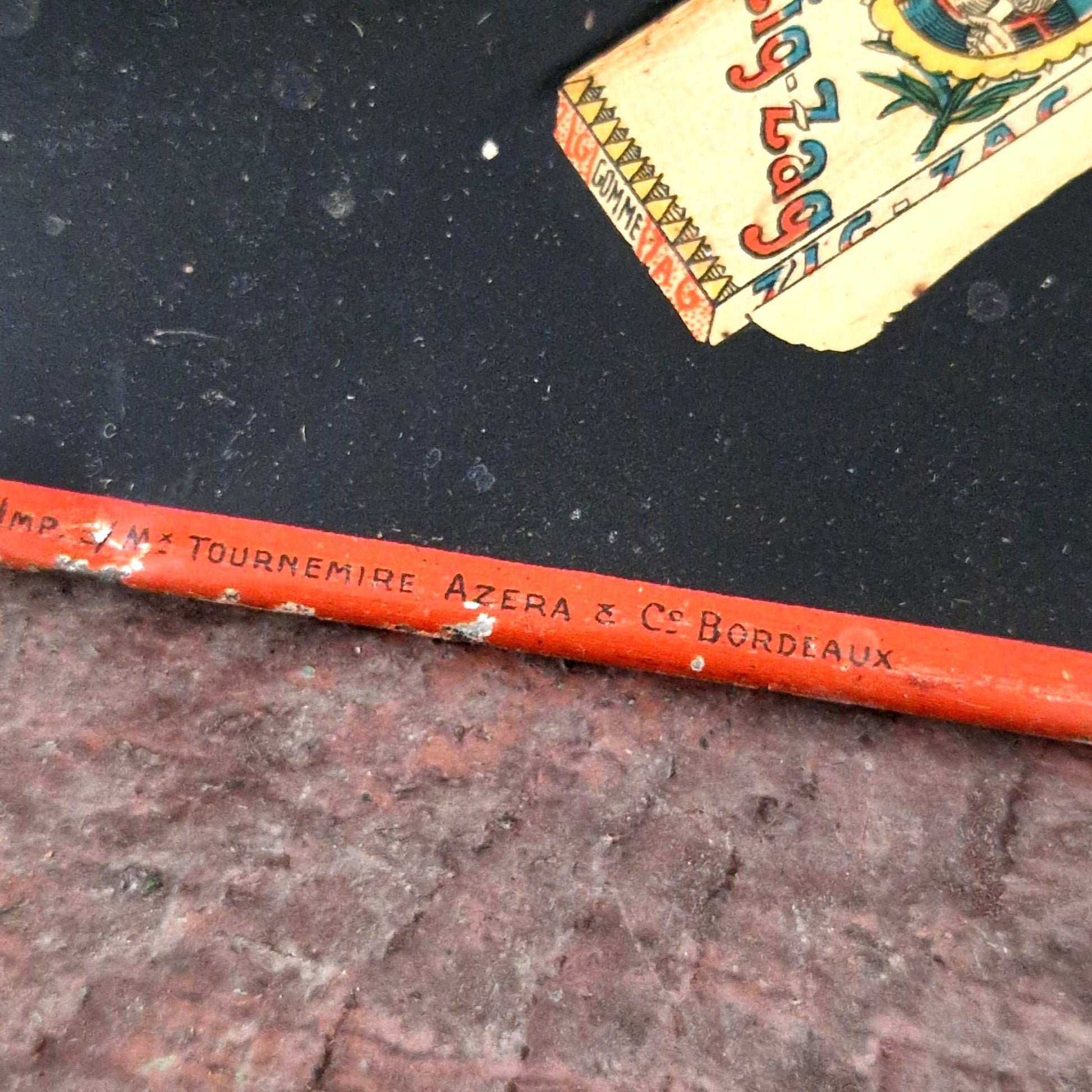 lithographed zig-zag calendar rare