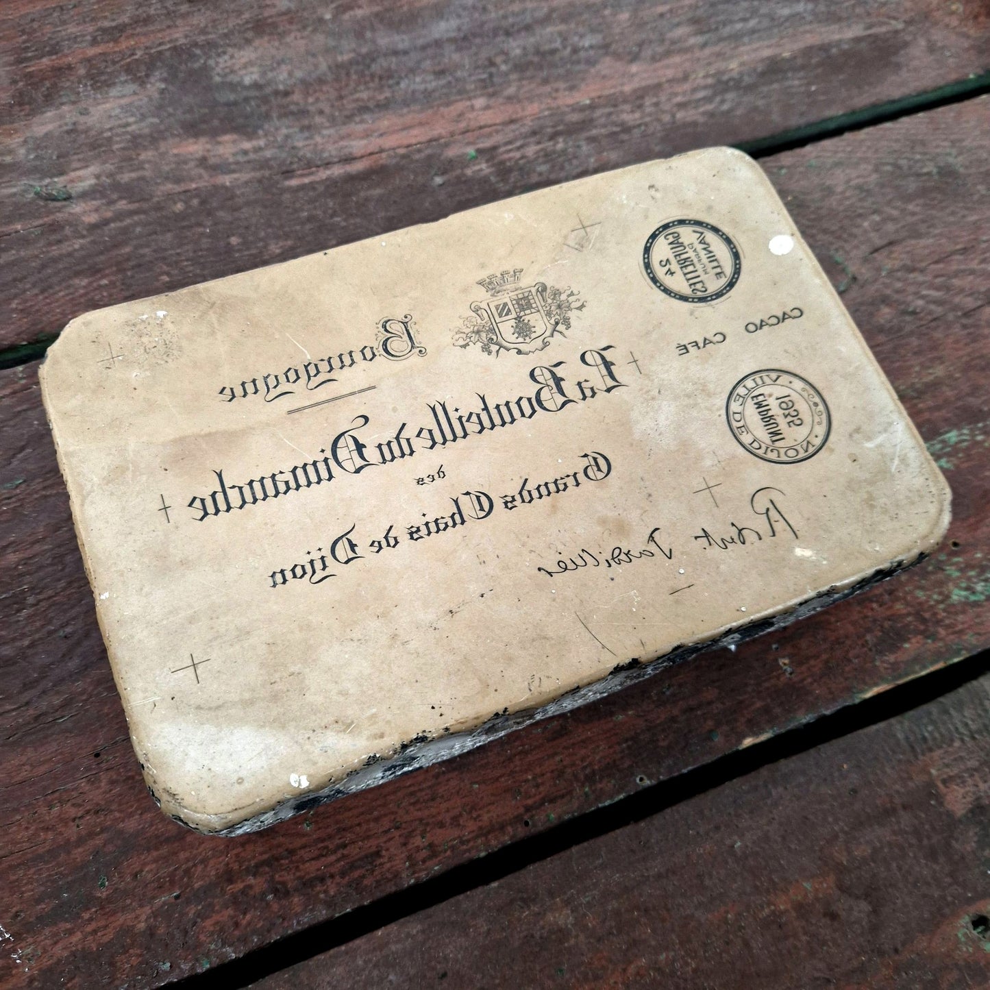 lithographic stone gaufrettes biscuit label