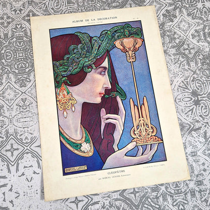 lithographie cleopatre art nouveau symboliste