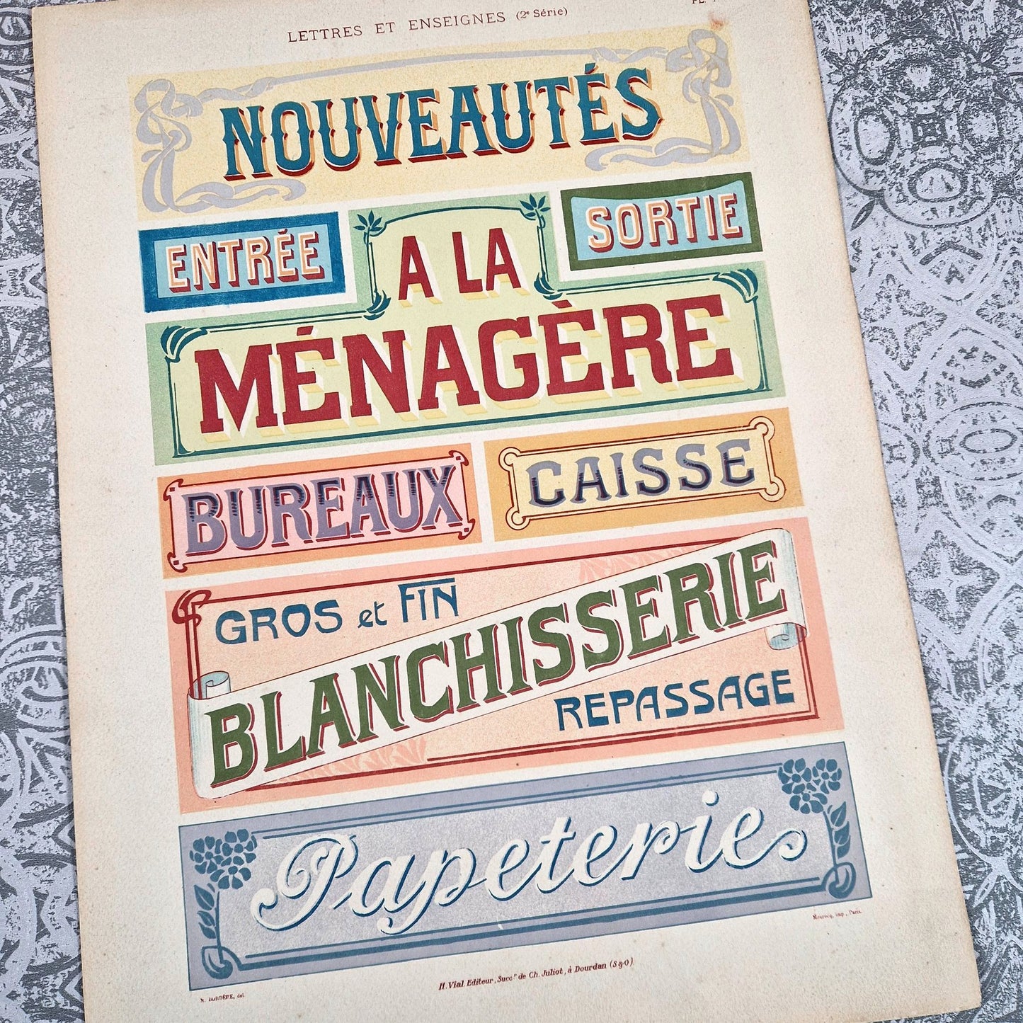 lithographie modeles enseignes monrocq