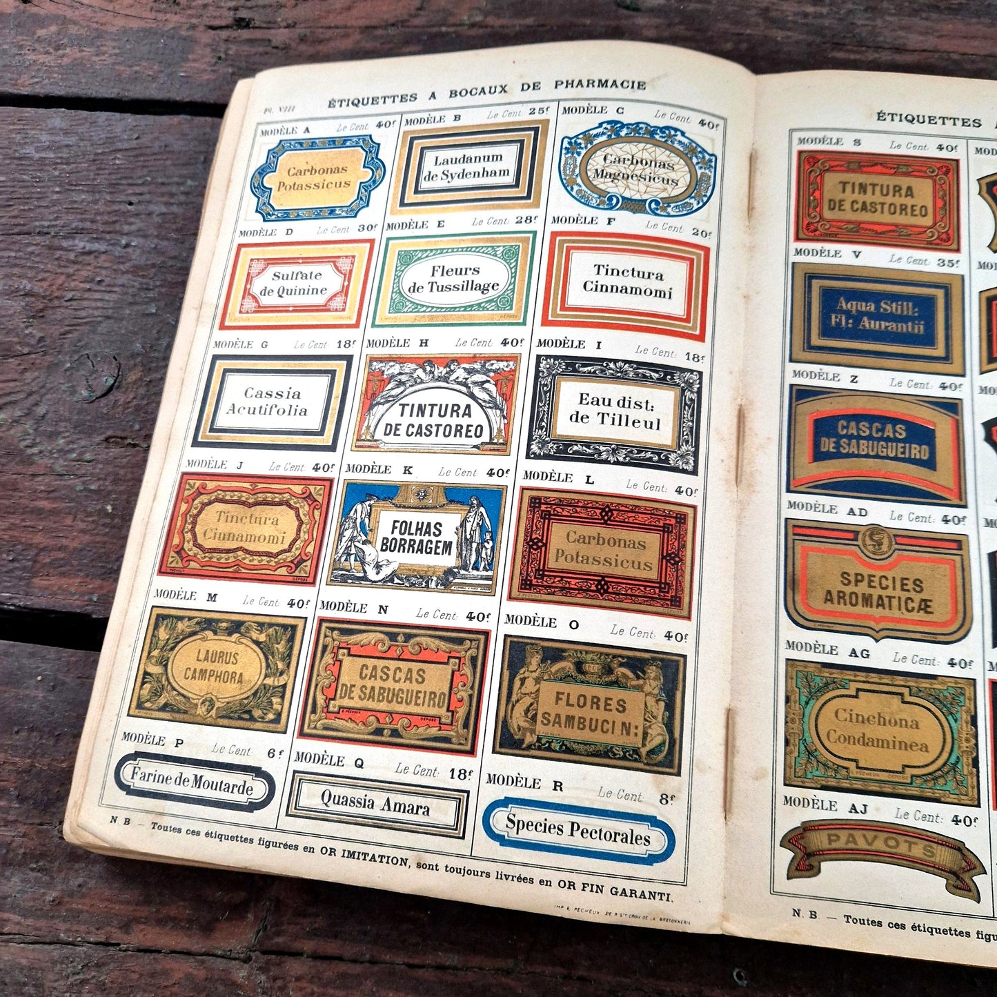 lithographies pharmaceutiques 1905