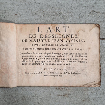 livre ancien proportions du corps