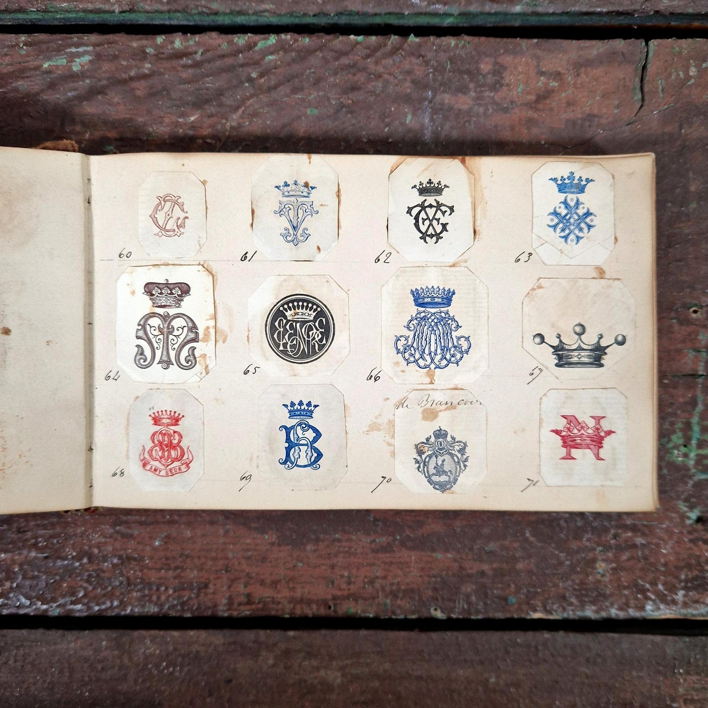 livret monogrammes chromolithographie