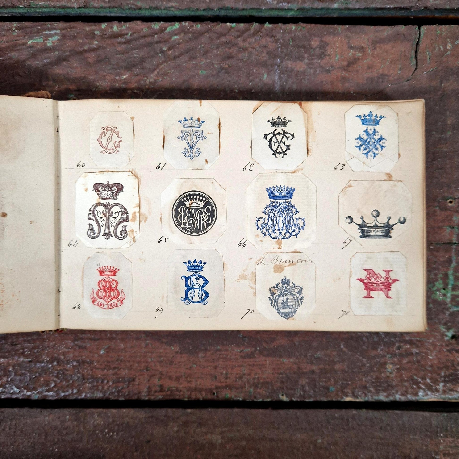 livret monogrammes chromolithographie