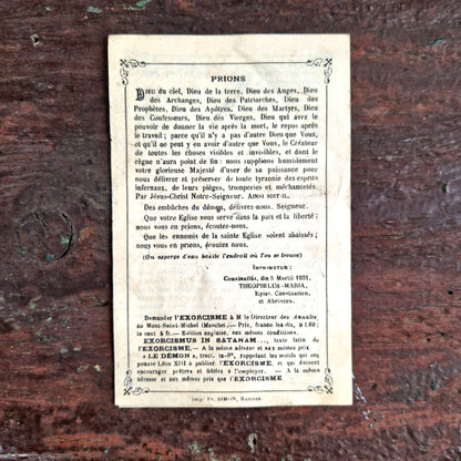 livret exorcisme catholique saint-michel