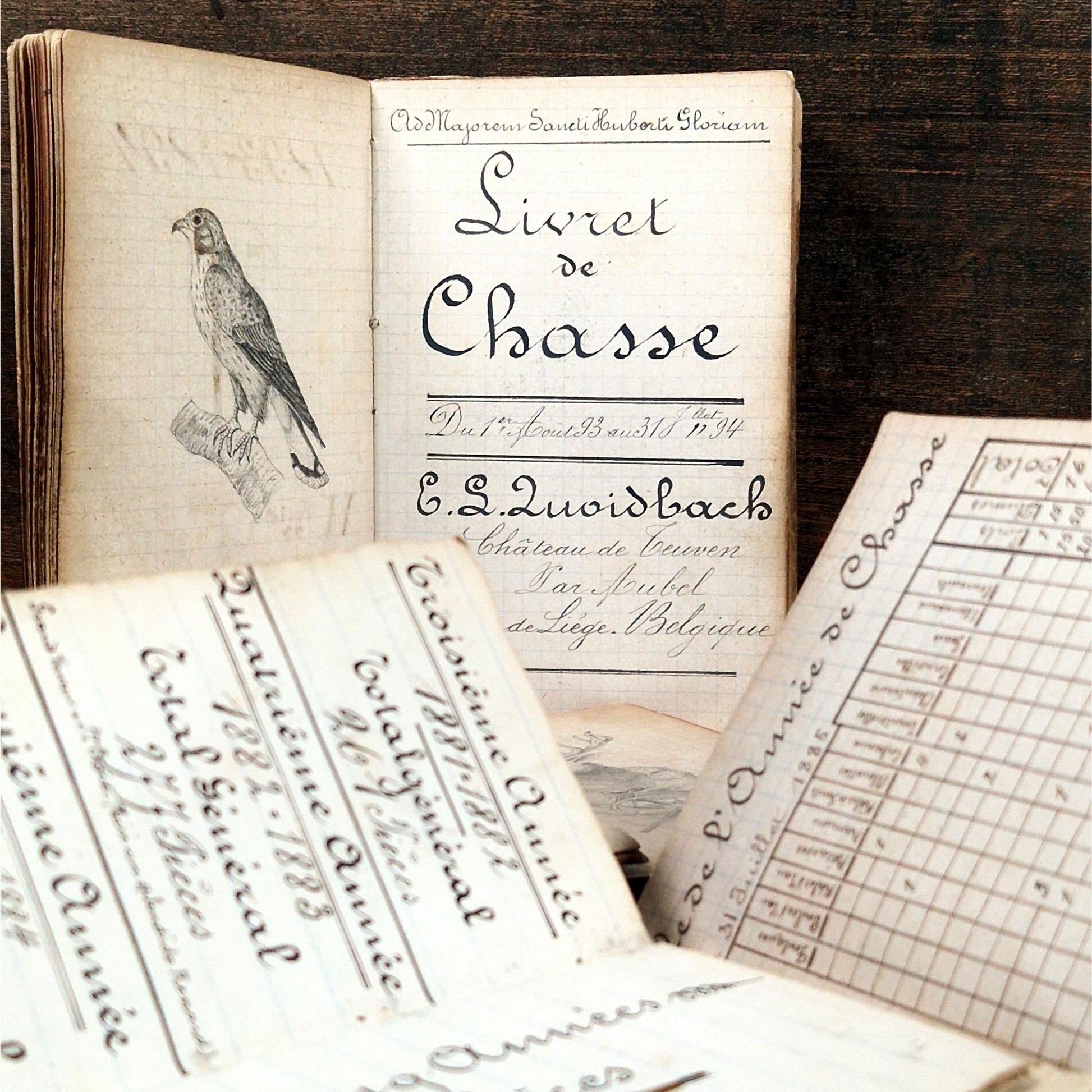 livrets de chasse anciens belgique 1890