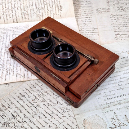 mahogany nickel stereoscope ernemann