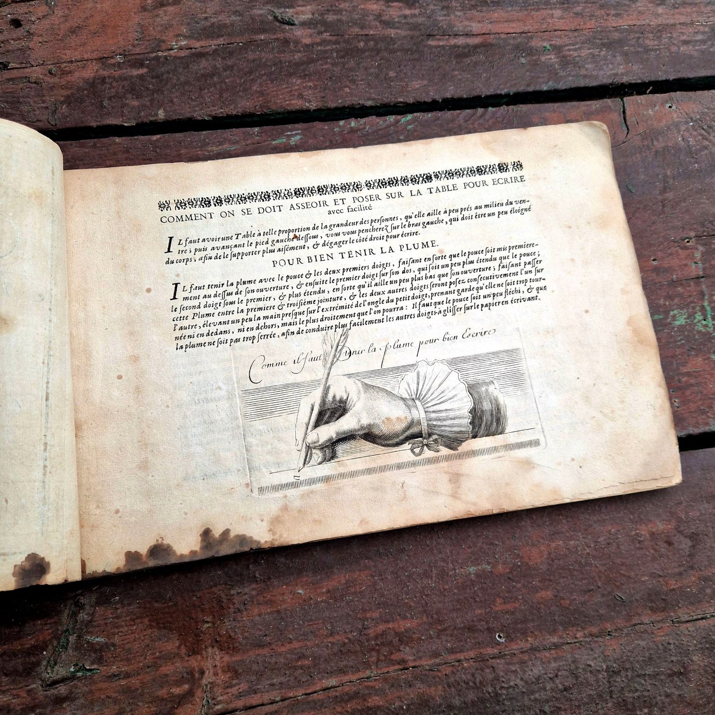 manuel calligraphique gravé xviiie