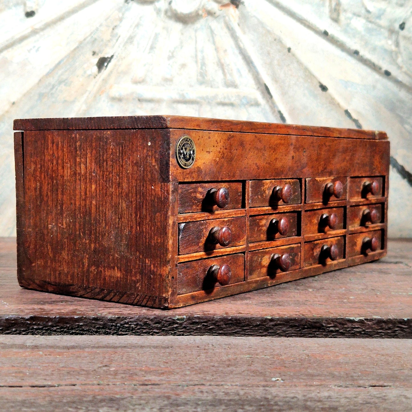 manufrance watchmaker jeweller wooden chest