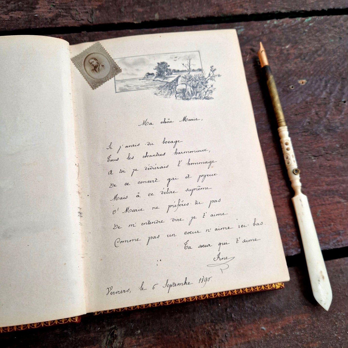 manuscrit amitié féminine belgique