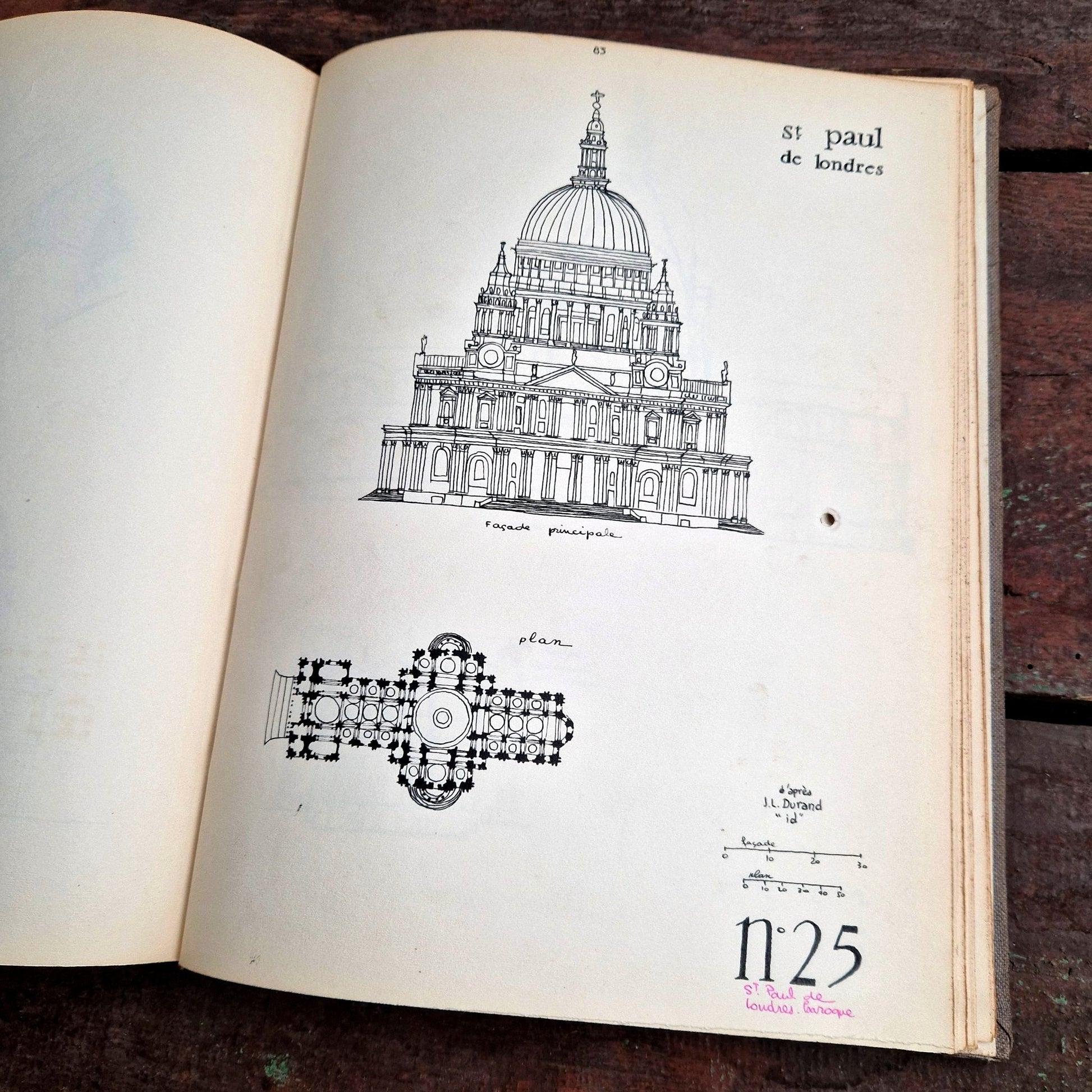 manuscrit d'architecture et d'archeologie