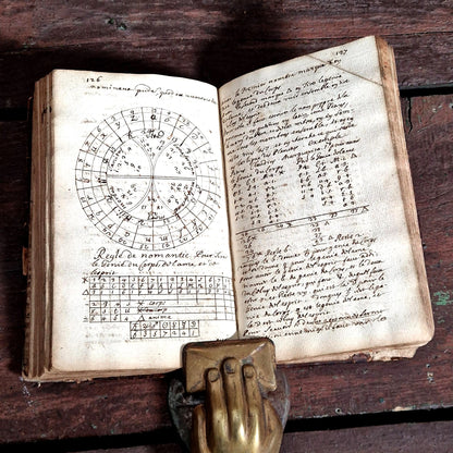 manuscrit geomancie astrologie xviiie