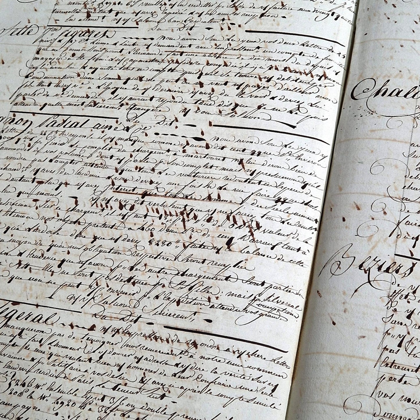 manuscrit histoire economie france 19e