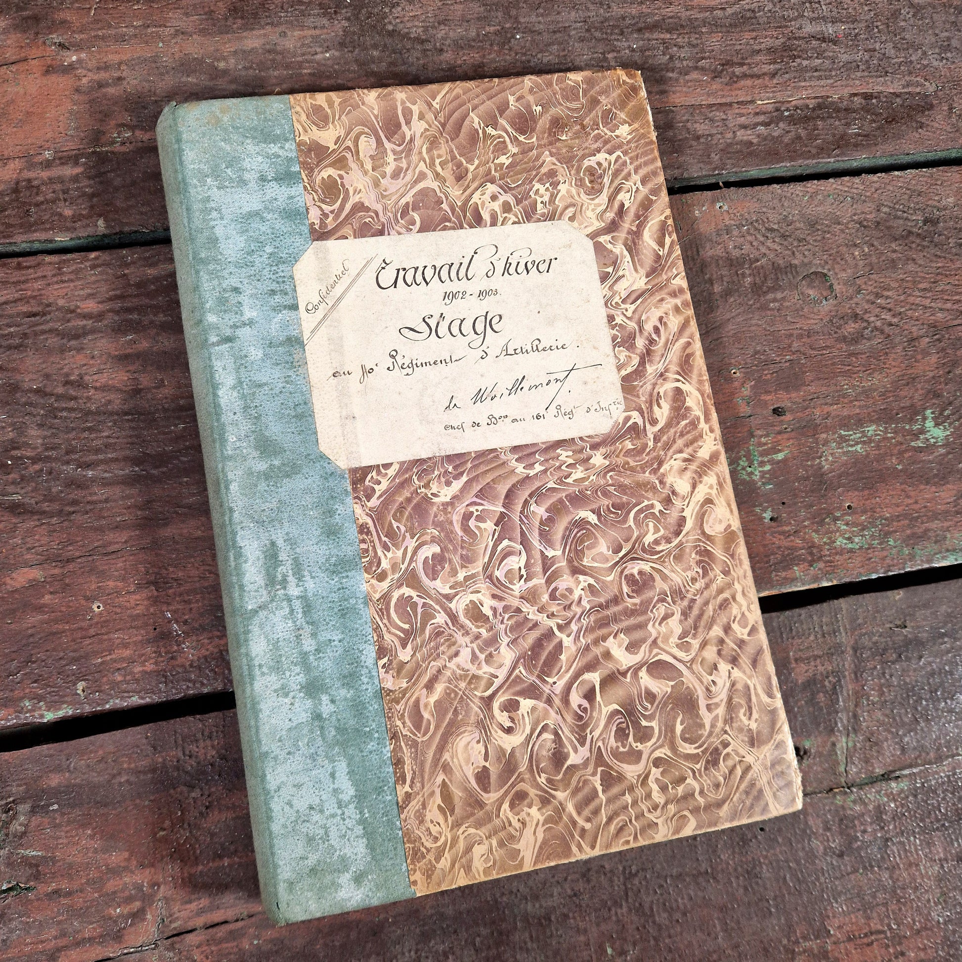 manuscrit militaire artillerie 1903