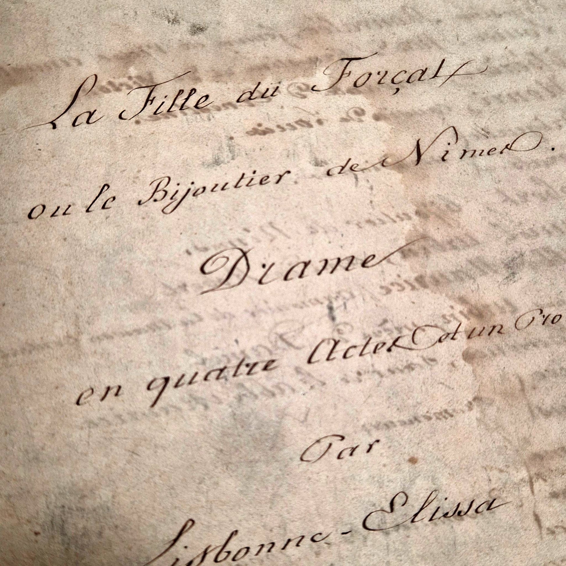 manuscrit de théâtre féminin XIXe
