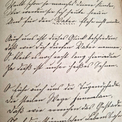 manuscrit poétique encre noire german script