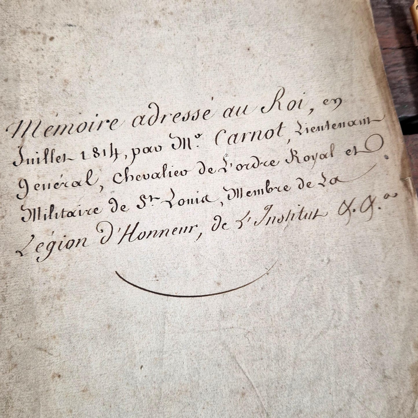 memoire adresse au roi copie epoque