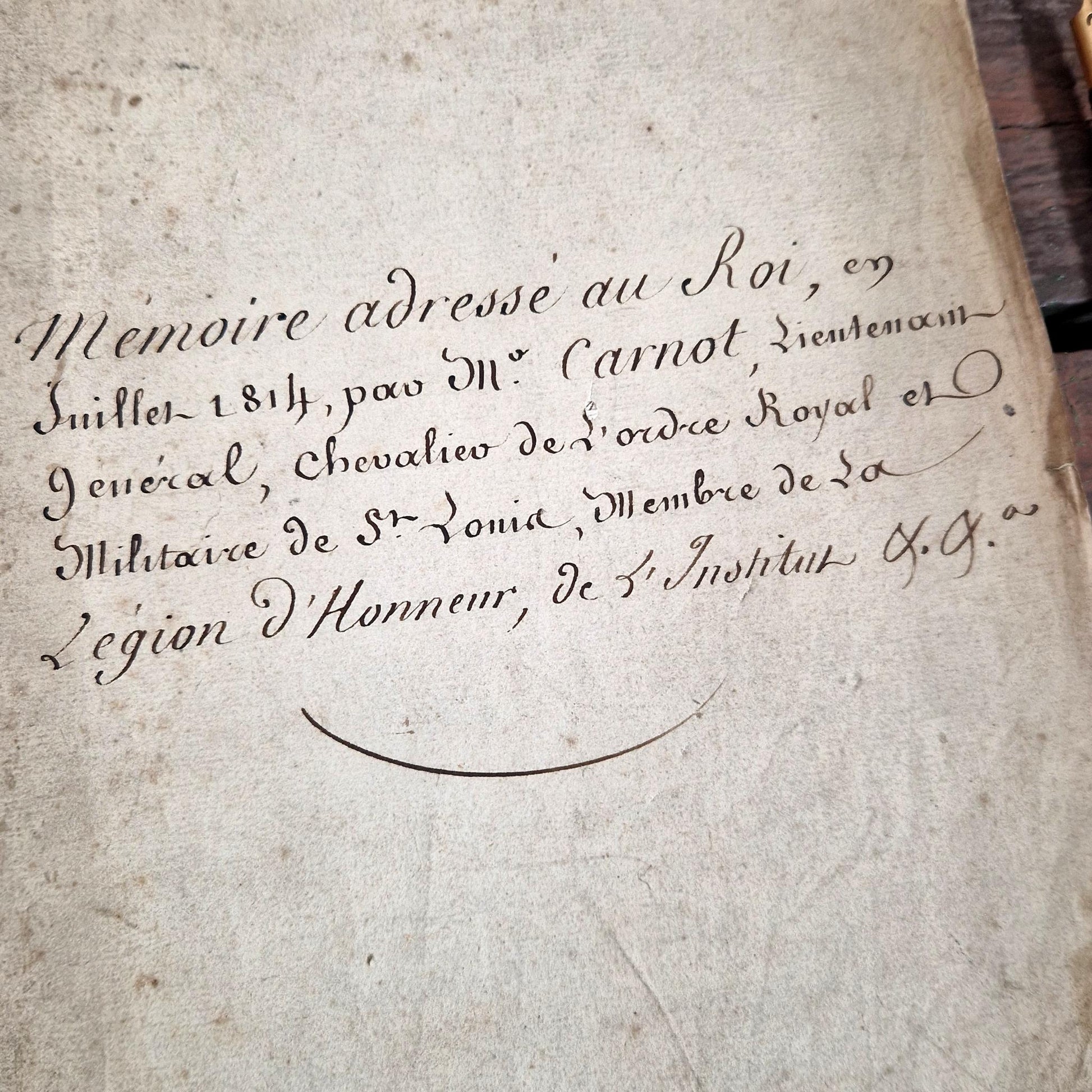 memoire adresse au roi copie epoque