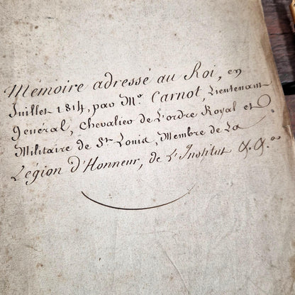 memoire adresse au roi copie epoque